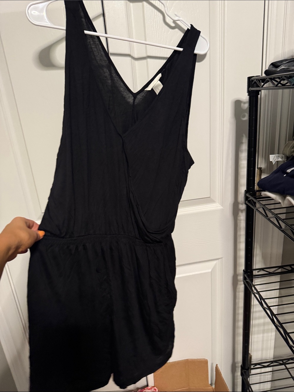 H&M Black Sleeveless Romper Jumpsuit
